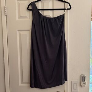 LaRok Charcoal One-Shoulder Dress